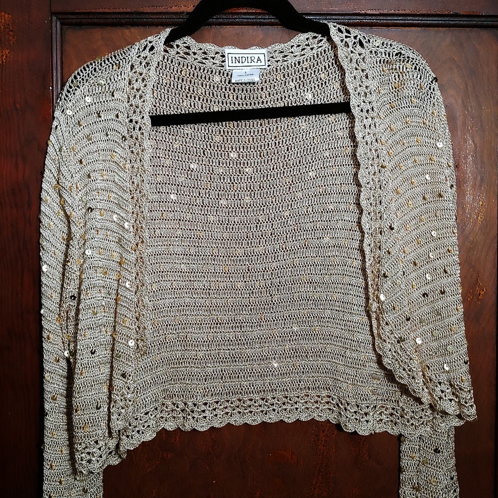 Soft gold & sequin schrug